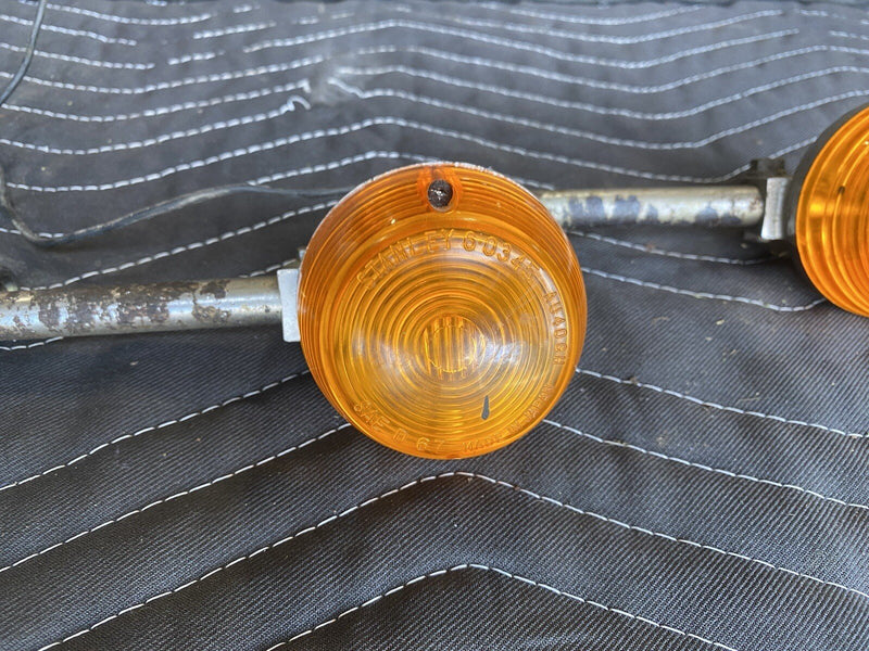 1974 Honda CB360 CB360T Rear Turn Signal Pair L & R Amber Motorcycle #3032E