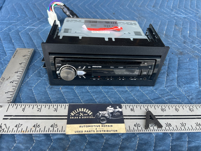 Audiotek AT990-BT Bluetooth Head Unit Radio & 1999 Chevy Bracket Mount #1743CN