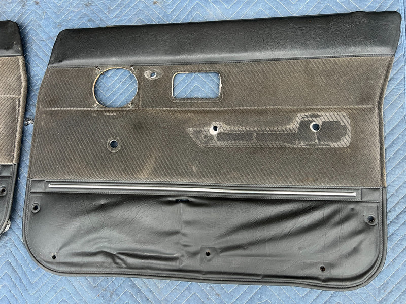 1986-1993 Volvo 240 244 245 Interior Door Card Panel Set Gray Black OEM #4084EM