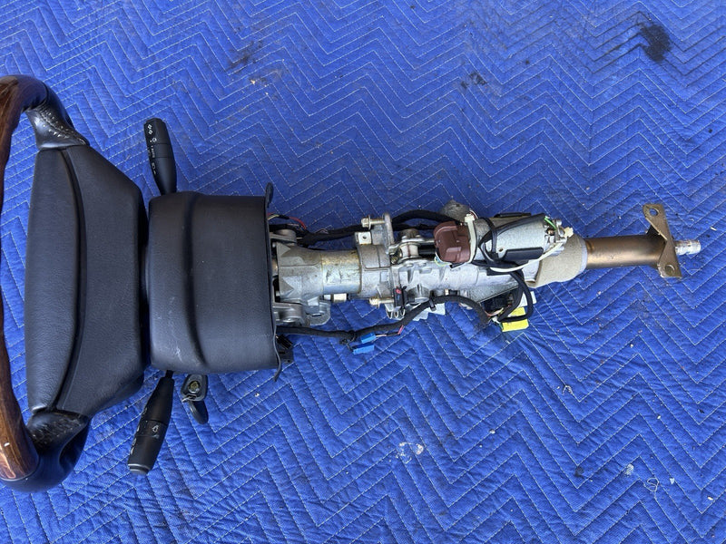 1998-2003 Jaguar XJR XJ8 X308 Ignition Steering Column & Wheel Assembly #4668E