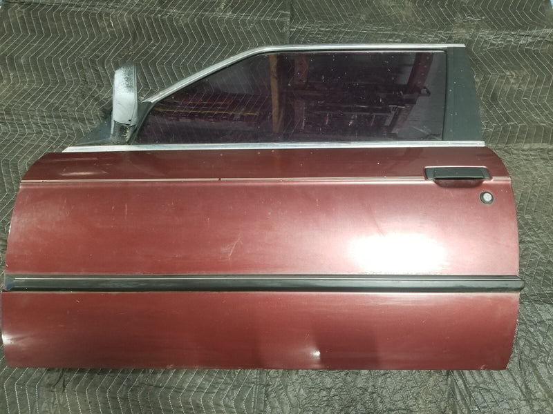 1984-93 BMW E30 318i 325i Front Driver Left LH Burgundy Door Panel OEM #CN602