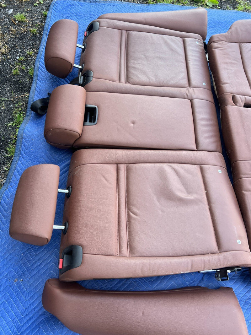 2011-2013 BMW X5 X5M E70 Complete Brown Leather Rear Bench Seat OEM #2138EM