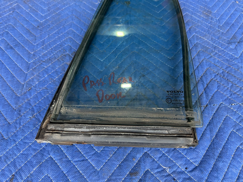 1989-1995 Volvo 740 940 Sedan Passenger RH Rear Quarter Window Glass OEM #3858EM