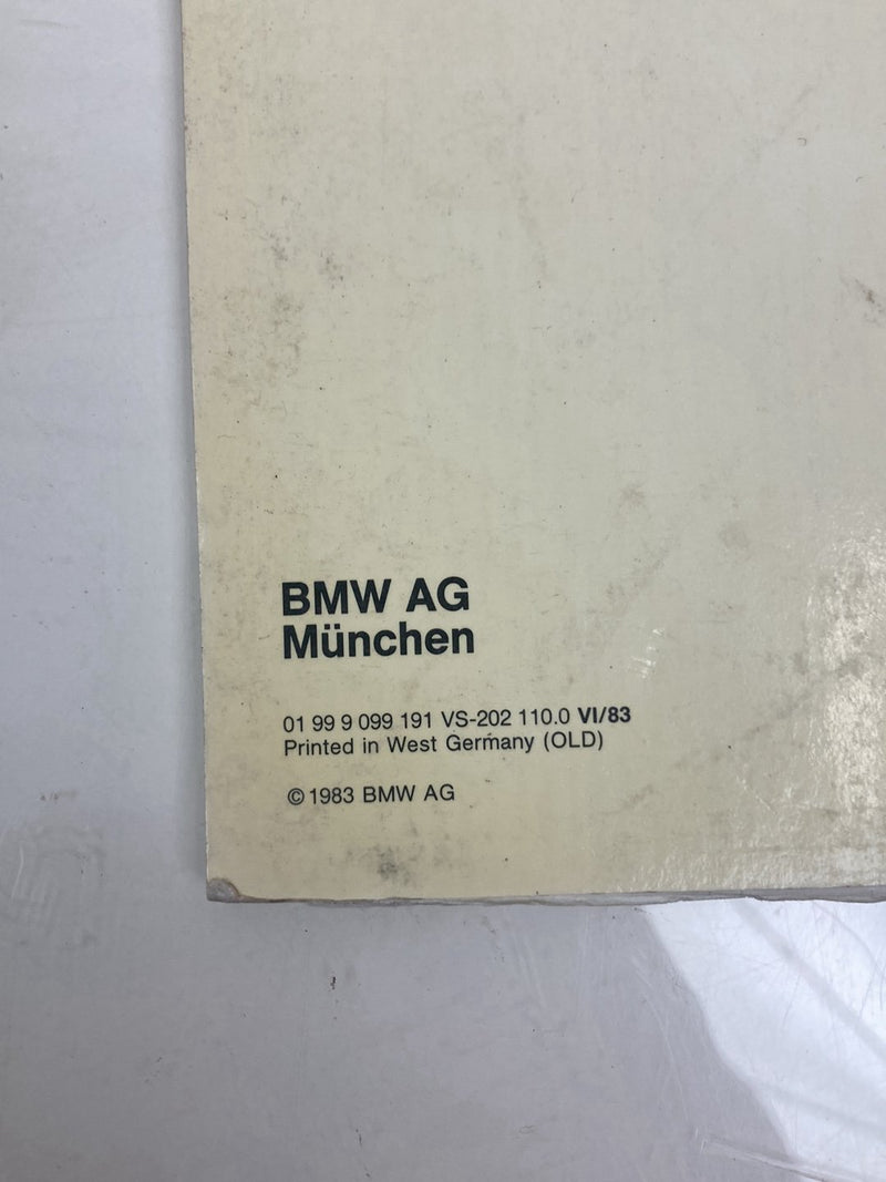1985 BMW K100RT - Owners Manual PN: 01479798447