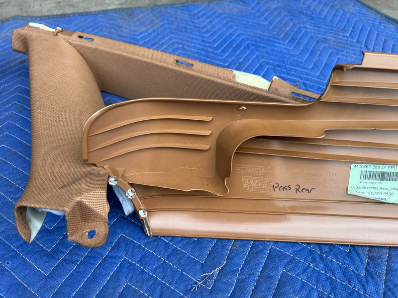 2005-2011 Audi A6 Rear Right & Left C Pillar Trim Pair Amaretto OEM #3402EM
