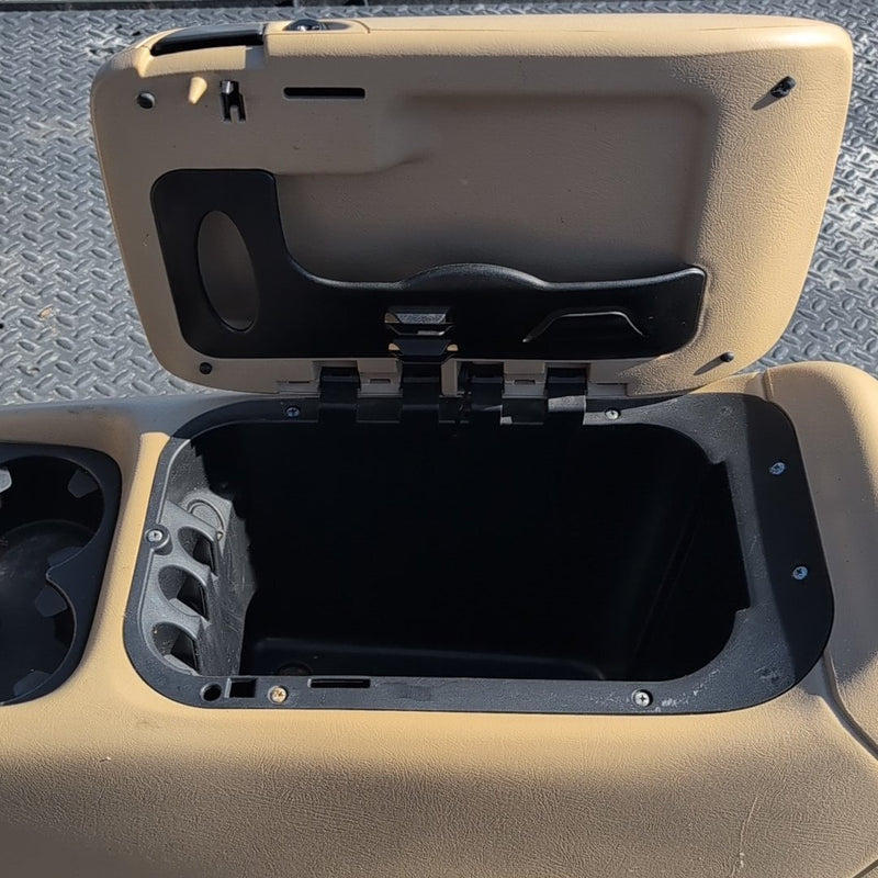 1999-2002 Chevrolet Silverado Center Console Assembly Tan Lid Mounts 15037198