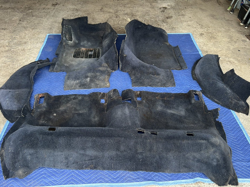 1990-1992 Volvo 740 745 940 Wagon Only Interior Molded Carpet Set Black OEM #6001EM
