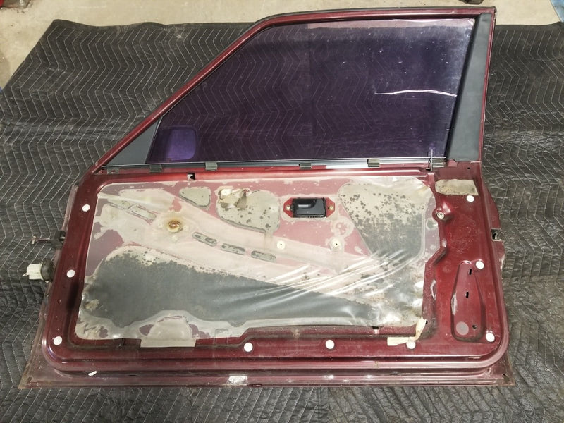 1984-93 BMW E30 318i 325i Front Passenger Right RH Burgundy Door Panel OE #CN601