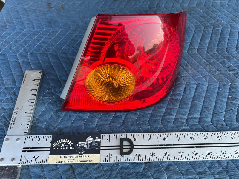 2003-2008 Toyota Corolla Rear Outer RH Passenger Tail Light Assembly OEM #3315EM