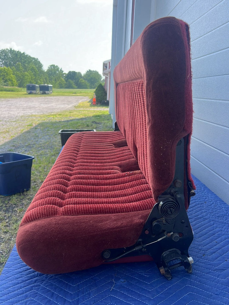 1988-1994 Chevy Silverado GMC Ext Cab Rear Bench Seat Two-Tone Maroon OE #5534EM