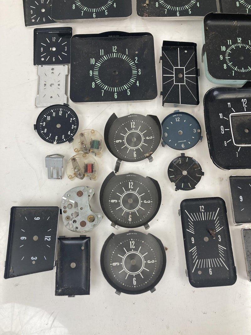 Lot of 50+ Automotive Clock Faces Steampunk Art Vintage OEM #5321M