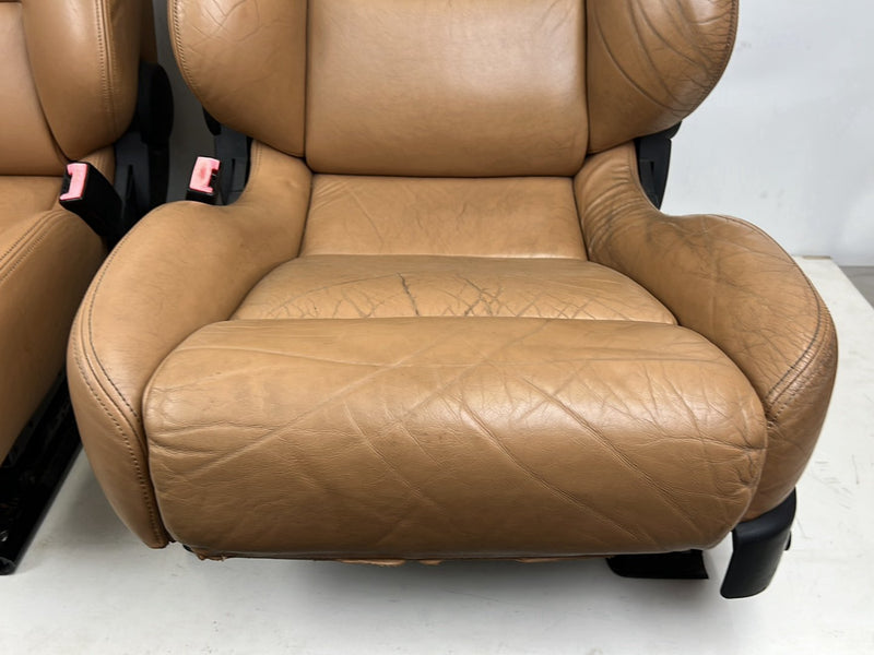 1996-2003 Audi S8 D2 A8 Front & Rear Recaro Caramel Leather Power Seat Set OEM #6384EM