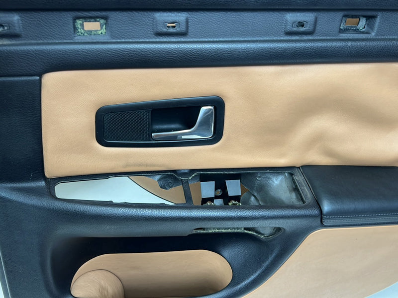 2001-2003 Audi S8 D2 A8 Door Card Trim Panel Set of 4 Black & Tan OEM #6070EM