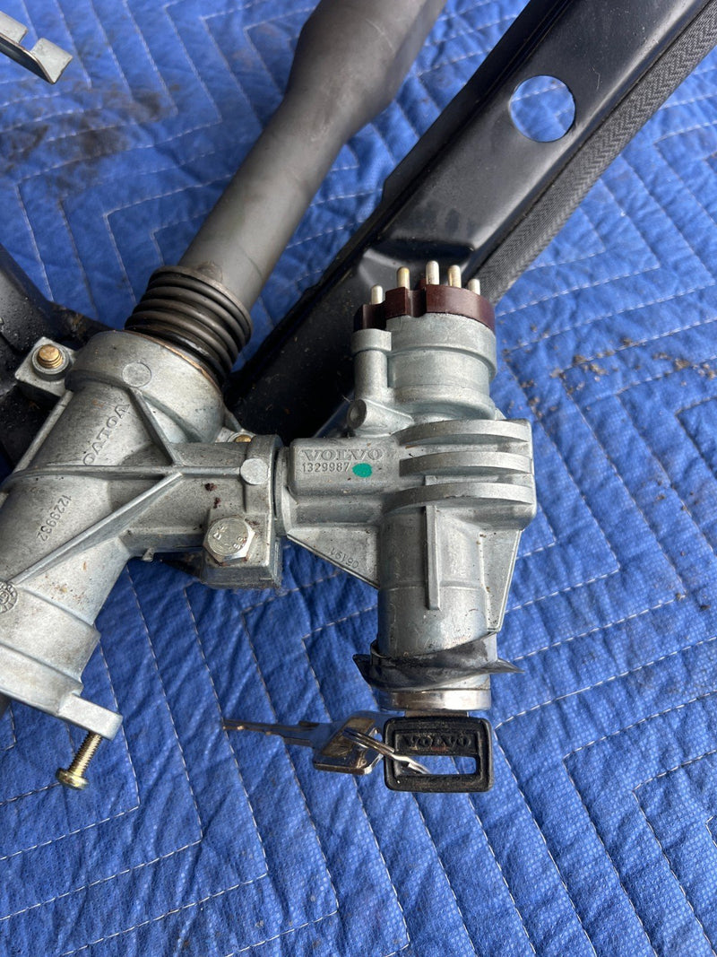 1989-1995 Volvo 740 940 Sedan Steering Column Bracket & Hood Release OEM #3640EM