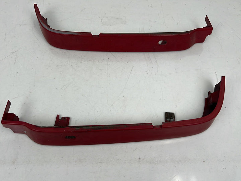 1993-1997 Volvo 850 Lower Right & Left Eyelid Headlight Trim Pair Red OEM