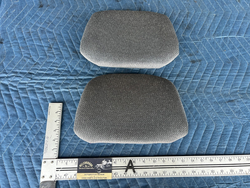 1989-1995 Volvo 740 940 Sedan Headrest Cloth Insert Cushion Pair Gray OE #3651EM