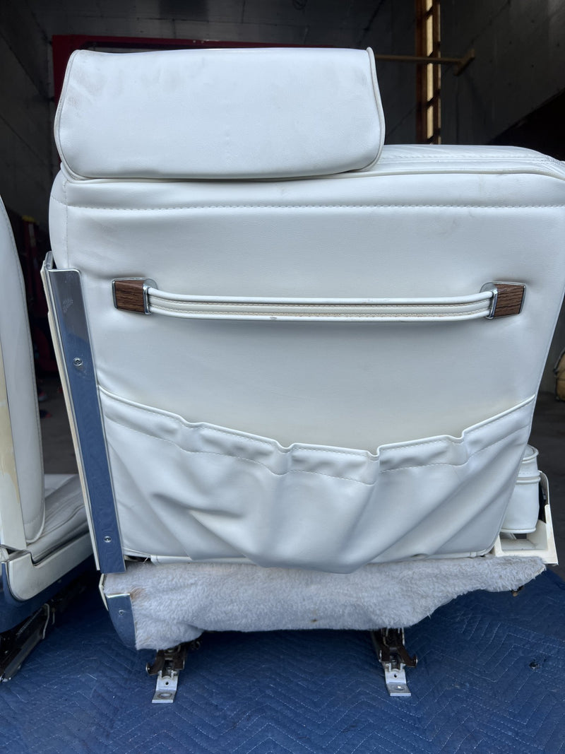 1980-1985 Cadillac Seville Front Left & Right Bucket Seat White OEM #3346M