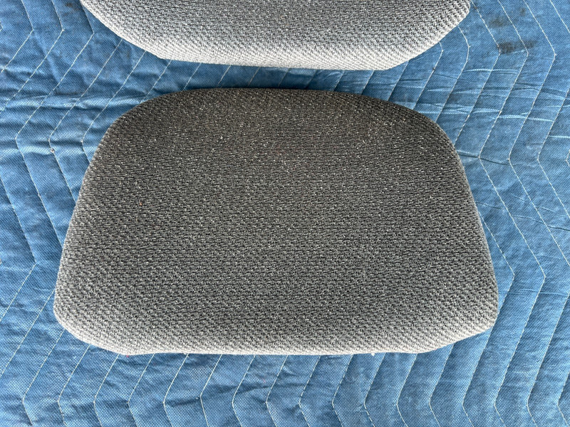1989-1995 Volvo 740 940 Sedan Headrest Cloth Insert Cushion Pair Gray OE #3651EM