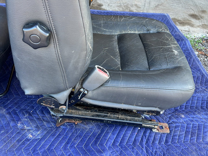 1993-1997 Volvo 850 Front Left & Right Bucket Seat Pair Gray Leather OEM
