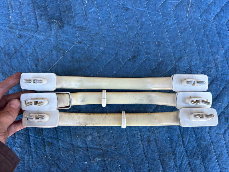 1986-1993 Volvo 240 244 Sedan Overhead Grab Handle Set of 3 White OEM #4353EM