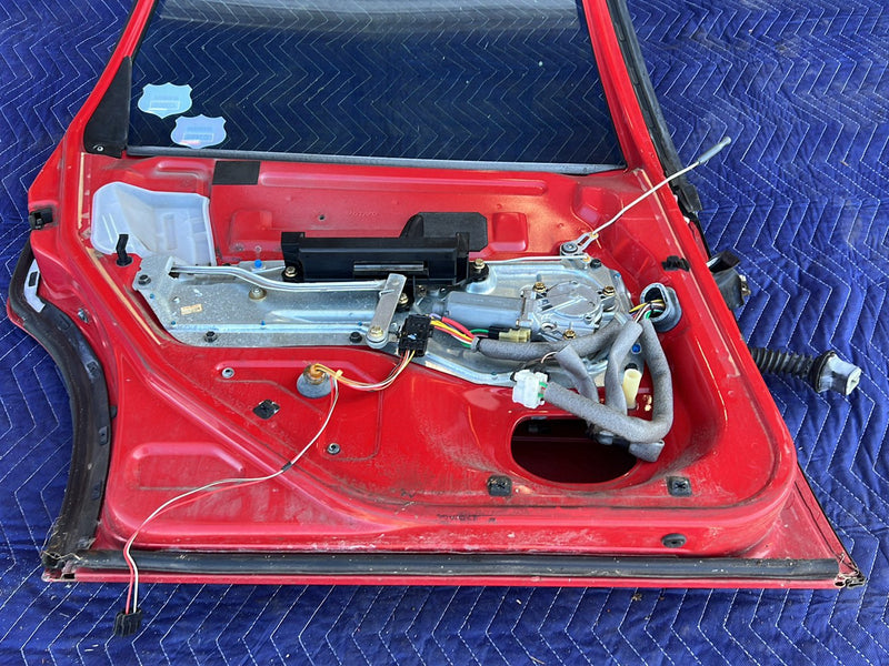 1993-1997 Volvo 850 Rear Driver Left LH Door Assembly Red OEM