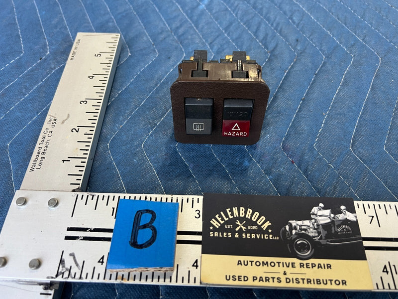 1983-1985 Porsche 944 Dash Hazard Light Defrost Button Switch Panel OEM #2429EM