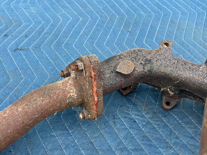 1975-1980 Volvo 244 240 Exhaust Manifold Pair &amp; Down Pipe Diesel OEM #5418EM