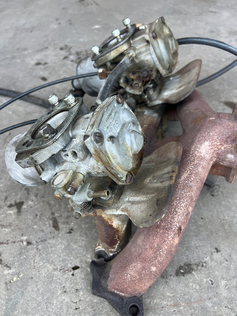 1967-1974 Volvo 140 142 Intake Manifold & SU Carburetor Co. Pair OEM #4962EM
