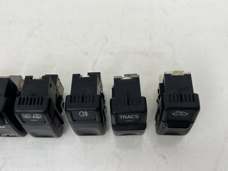 1993-1997 Volvo 850 Dash Sunroof Tracs Info Defrost Sport Switch Set OEM