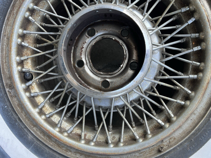 1980-1985 Cadillac Seville Set Of Rims Wheels Tires 15” Wire Spoke OEM #3314M