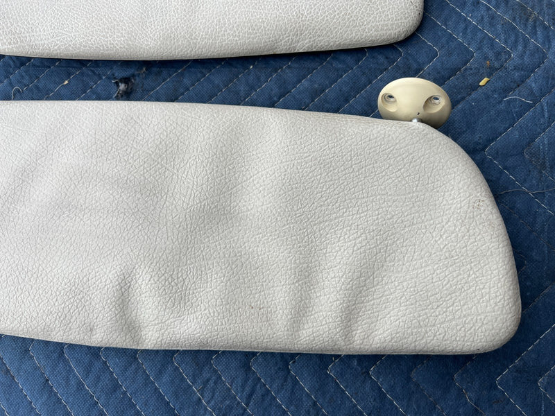 1986-1993 Volvo 240 244 245 Right & Left Sun Visor Shade Pair White OEM #4040EM