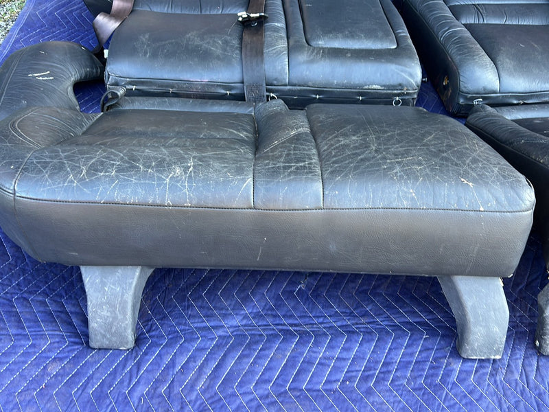 1993-1997 Volvo 850 Split Bench Rear Seat Assembly Gray Leather OEM