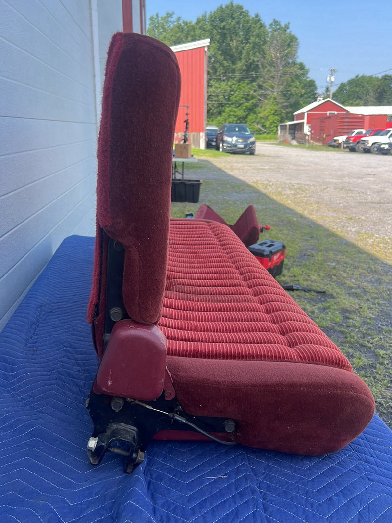 1988-1994 Chevy Silverado GMC Ext Cab Rear Bench Seat Two-Tone Maroon OE #5534EM