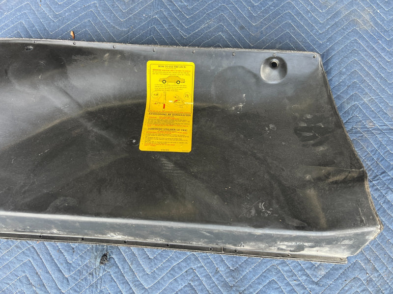 1986-1993 Volvo 240 245 Rear Driver Side Spare Tire Jack Cover Black OEM #4150EM