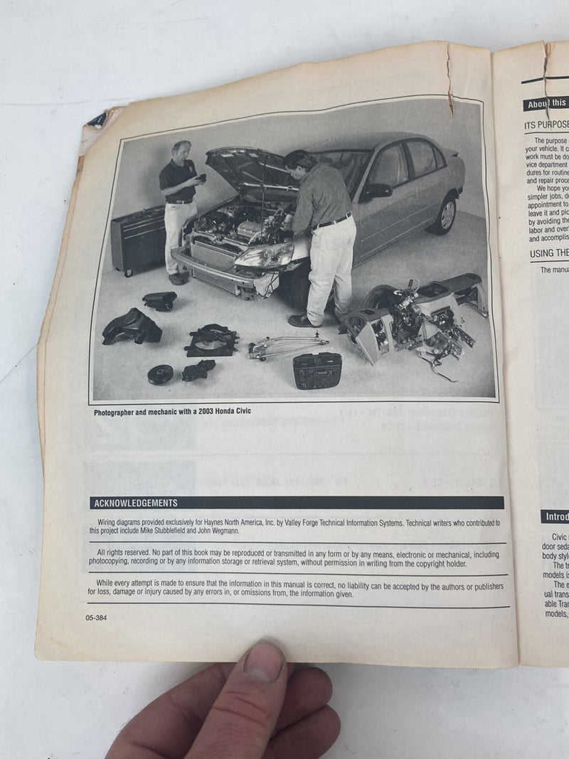 2002-2004 Honda CR-V RD2 Owners Manual Chilton 30203 OEM #5115M