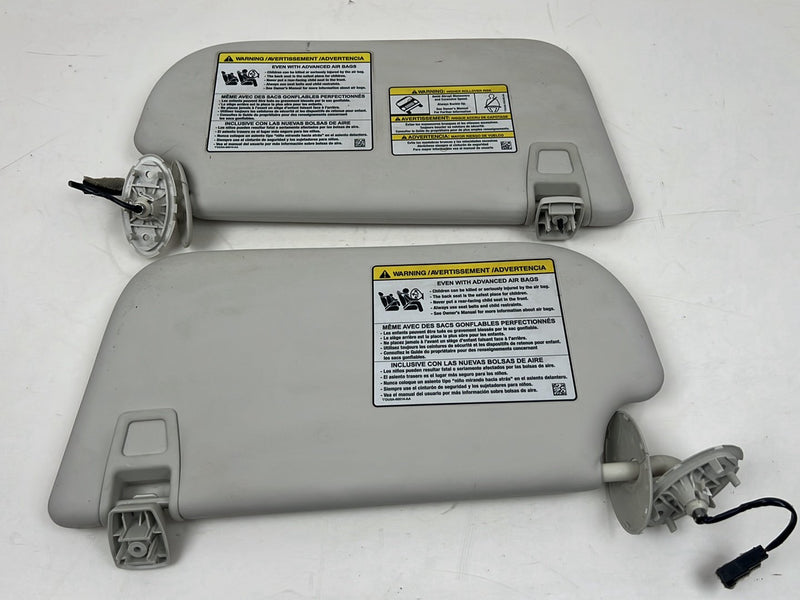 2013-2019 Ford Escape Illuminated Sun Visor Pair w/ Clips Beige OEM #5448EM