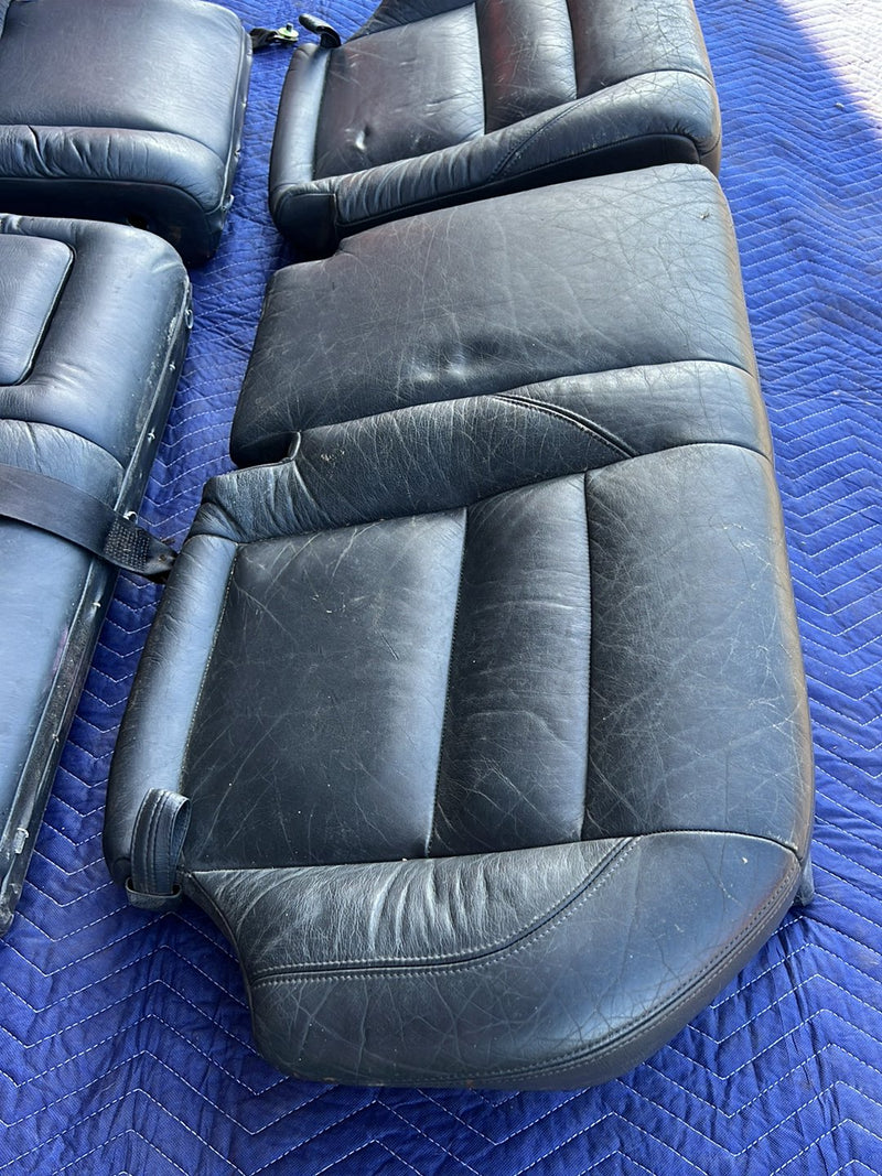 1993-1997 Volvo 850 Split Bench Rear Seat Assembly Gray Leather OEM