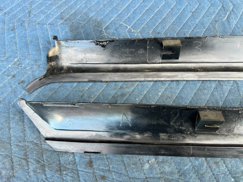 1986-1993 Volvo 240 244 245 Left & Right A Pillar Trim Black Pair OEM #4382EM