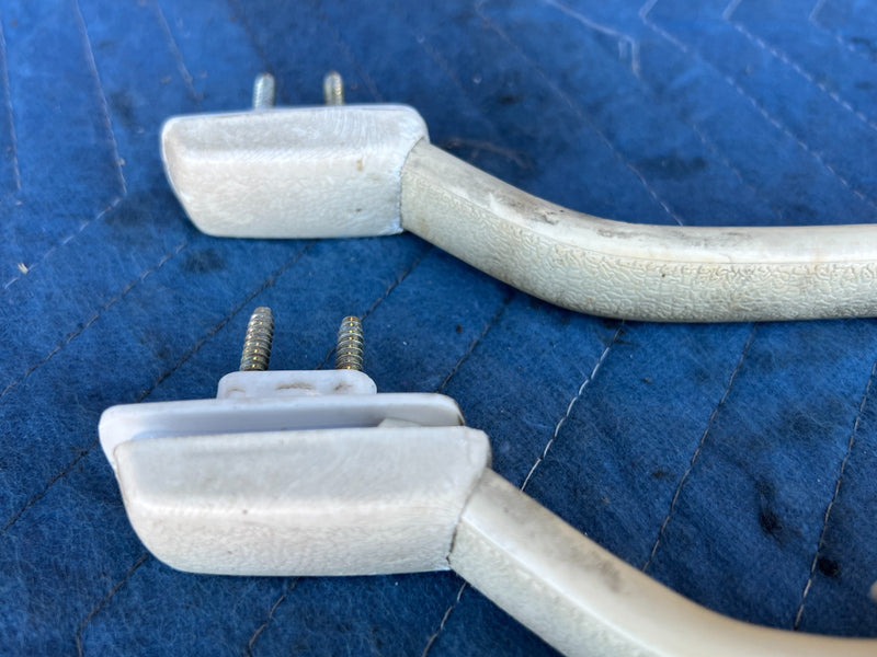 1986-1993 Volvo 240 244 Sedan Overhead Grab Handle Set of 3 White OEM #4353EM