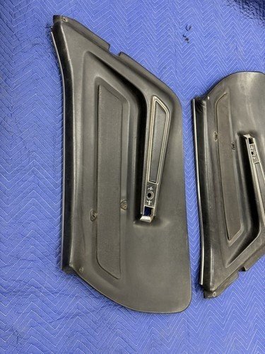 1968-1977 Corvette C3 Left & Right Black Door Card Panel Power w/Trim OEM #3227E