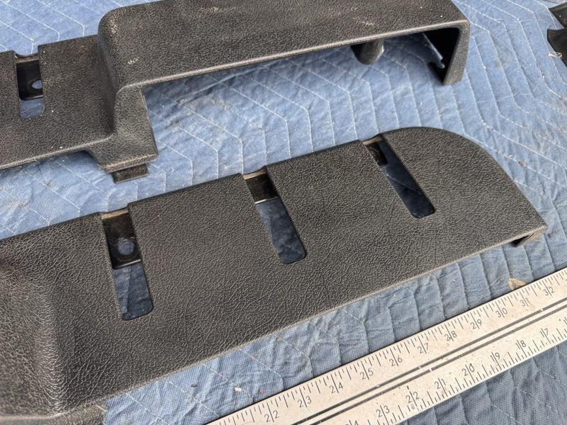 1986-1993 Volvo 240 244 245 Front Door Map Pocket Trim Pair Black OEM #4920E