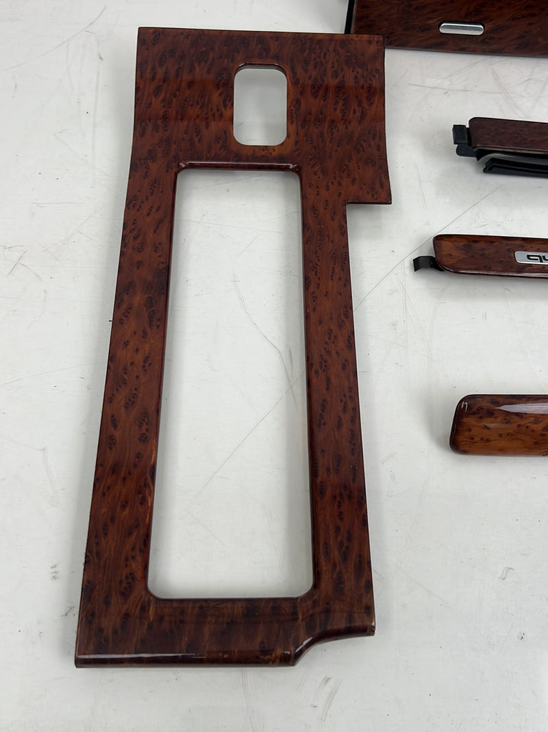1996-2003 Audi S8 D2 A8 Dash Dashboard Wood Grain Trim Bezel Set OEM #6453EM