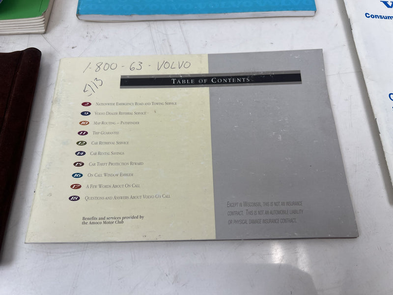 1998 Volvo S70 V70 XC Owners Manual User Guide Booklet Set OEM #6882EM