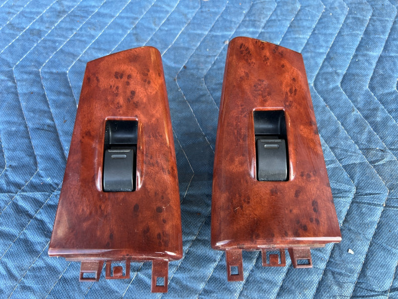 2003-2008 Toyota Corolla Rear RH & LH Door Window Switch Wood Pair OEM #3339EM
