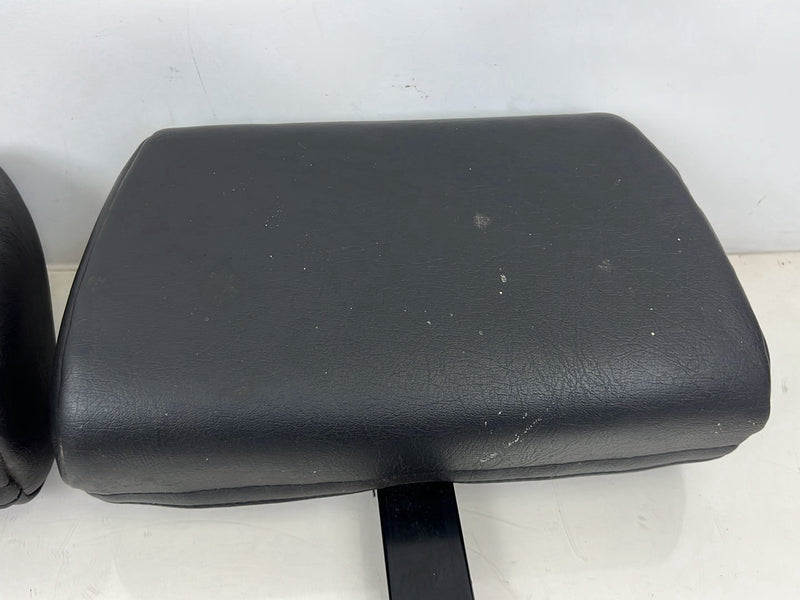 1990-1992 Volvo 740 745 940 Wagon Rear Black Leather Headrest Pair OEM #5864EM