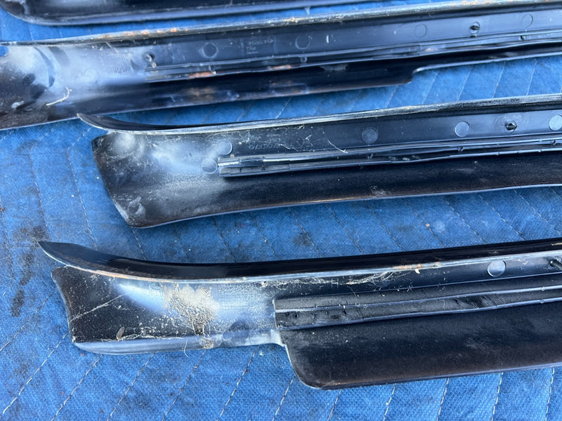 1986-1993 Volvo 240 244 Sedan Door Sill Scuff Trim Entry Black Set OEM #4388EM