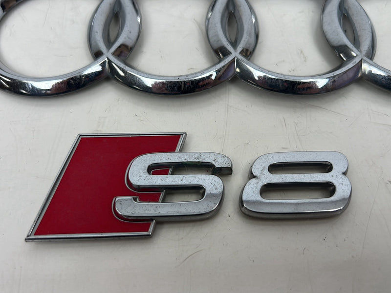 1996-2003 Audi S8 D2 A8 Trunk Emblem Logo Plate Badge Chrome OEM #6556EM