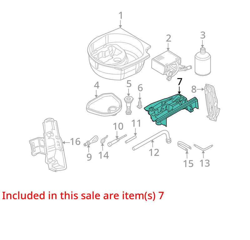 2005-2011 Audi A6 Emergency Spare Tire Tool Kit 4F5 012 111 A OEM #55ZJ