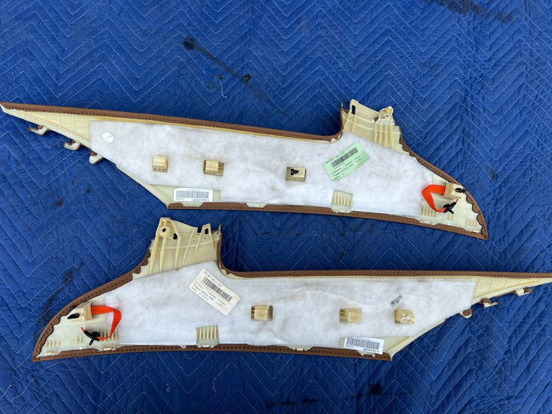 2005-2011 Audi A6 Right & Left Upper D Pillar Trim Pair Amaretto OEM #3412EM