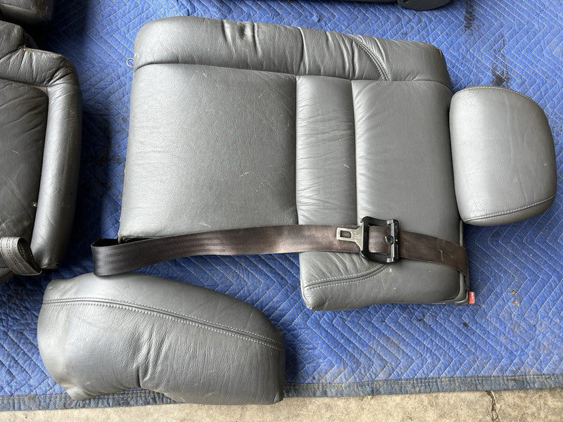 1993-1997 Volvo 850 850R Rear Seat Set Charcoal Leather Wagon Only OEM #4424E